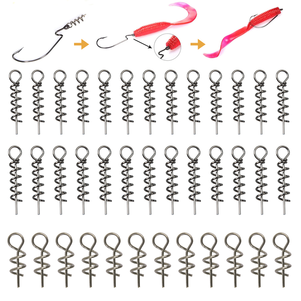 Fishing Equipment Cheap - 30 個ステンレス鋼スプリングロックピン釣りピンネジクランクフックスプリングツイストロック釣りフックルアーコネクタ Accessori