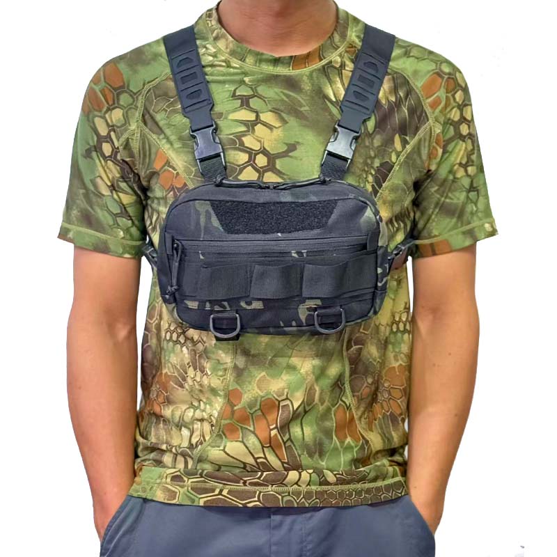 Fishing Equipment Essentials - メンズタクティカルチェストバッグ、多機能フィッシング＆キャンプベスト、耐久性のあるアウトドアハイキングギア、必須の作業装備