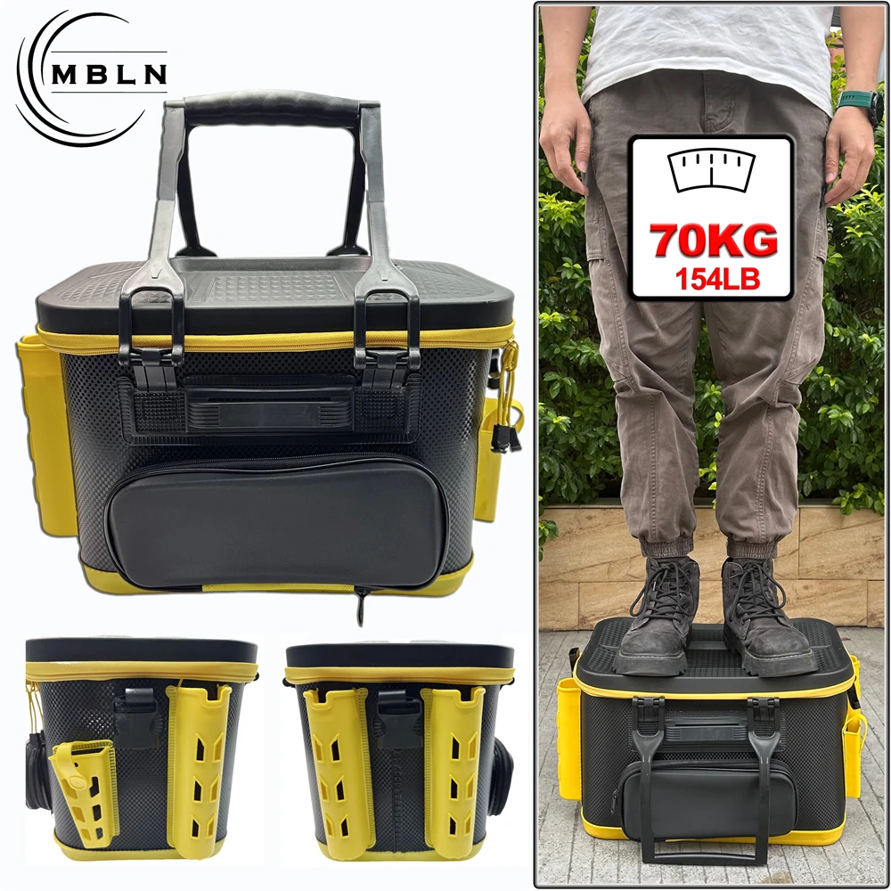 Fishing Equipment Brands - MBLN ブランド、ポータブル EVA 釣具ボックス、ロッド収納用、防水 & 耐久性のある釣具収納ケース、活魚収納ボックス