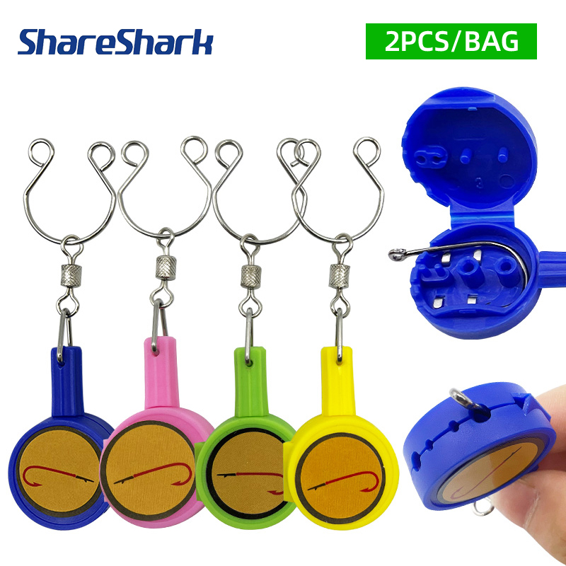Fishing Equipment Bag - ShareShark 2個入り/袋 ファストノットタイイングツール 釣り用結び目ツール フックタイデバイス ストランドノッター