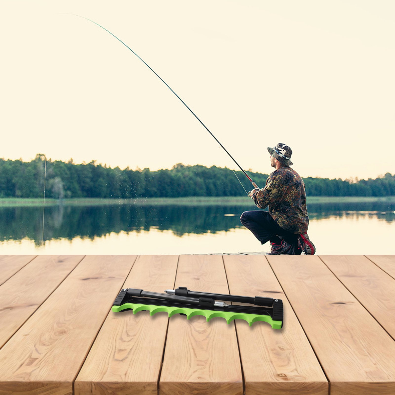 4脚8リグ伸縮式釣り竿ホルダー亜鉛合金EVAサイドレスト鯉釣 - Fishing Equipment Carp のレビューと価格